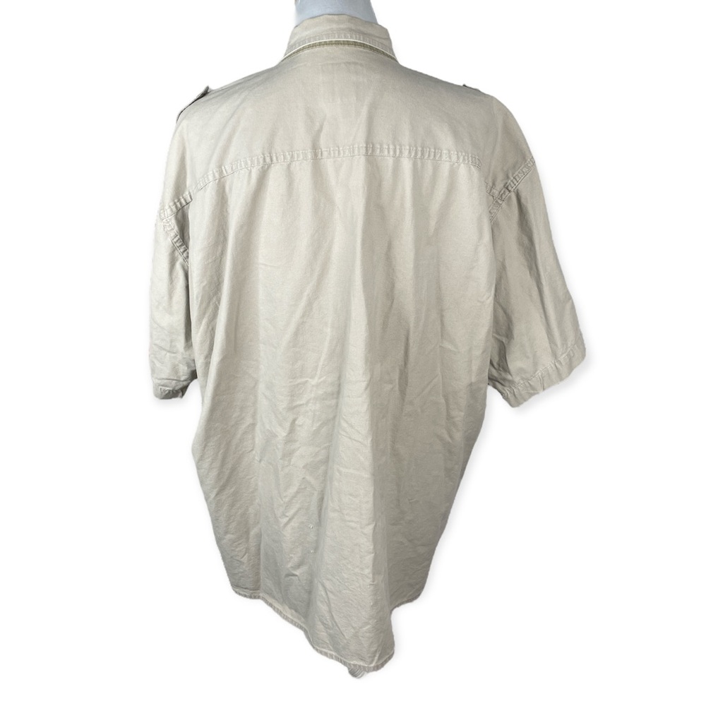 Cabela’s Safari Series Button Down Short Sleeve Shirt Tan Biege Size 2XL - Picture 3 of 8
